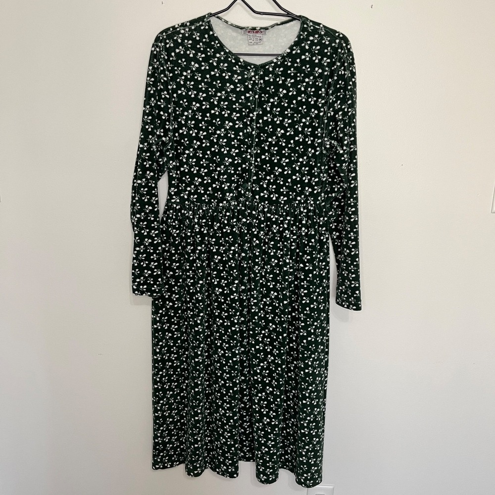 Vintage 90"s Fads Floral Midi Jersey Dress Women's M Cottagecore Ditsy Floral